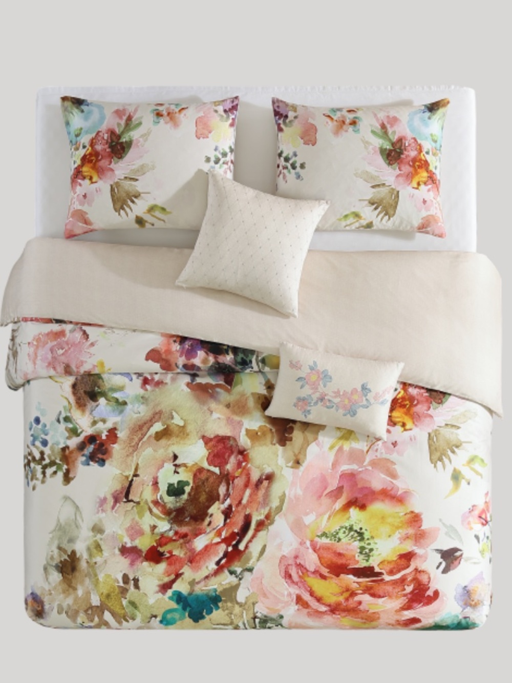 Bebejan Antique Flowers Reversible King Comforter Set - Picture 2 of 6